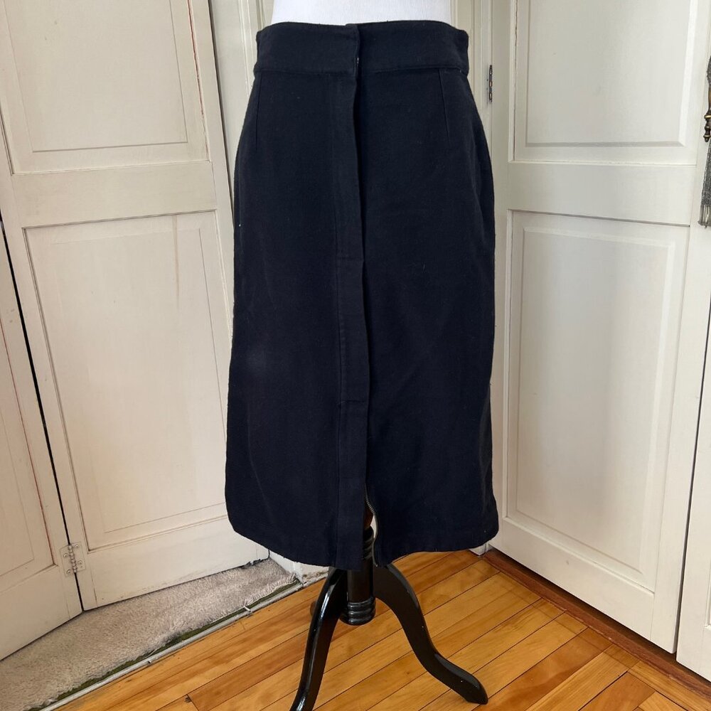 Free People zip front navy skirt